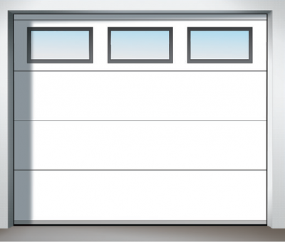 Schéma prosklení s obdélníkovými okny