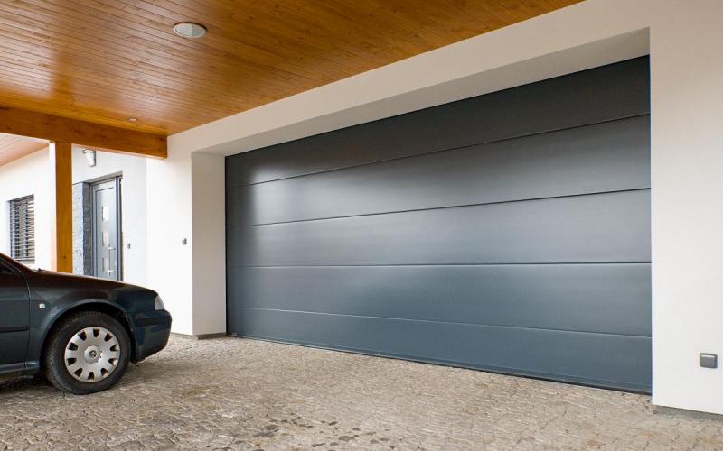 garážová vrata, hladký panel, antracit