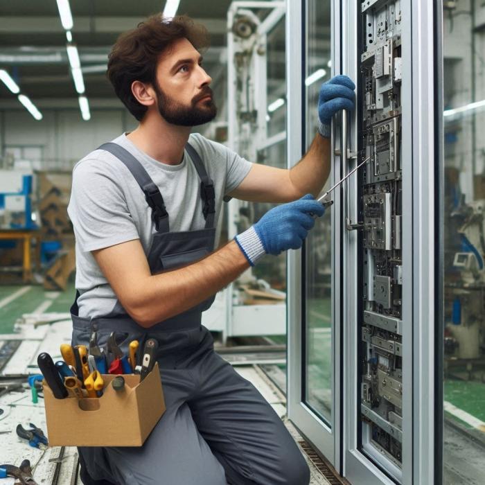 Montážní dělník, automatické dveře, manuální práce