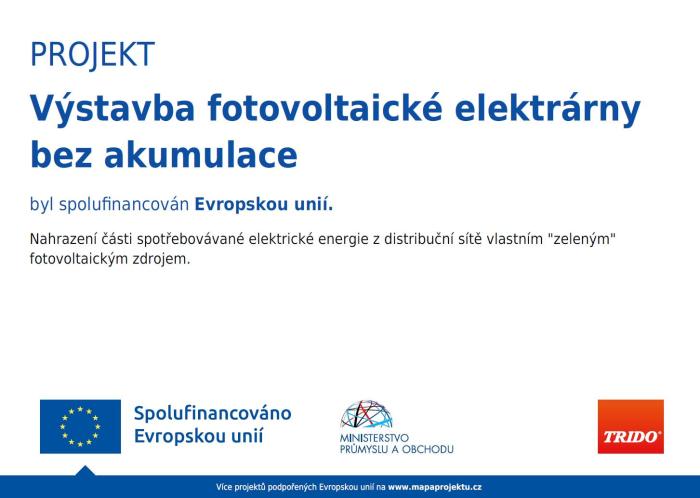 Výstavba FVE bez akumulace, EU logo